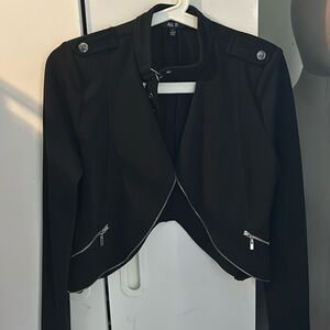 BLACK ZIPPER LIGHTWEIGHT FALL JACKET SIZE S